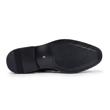 Men's Black Vegan Leather Double Monk Strap Loafer Shoes