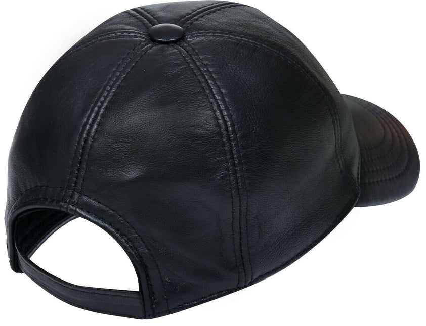 Unisex Real Nappa Leather Adjustable Golf Snapback Plain Baseball Cap Hat