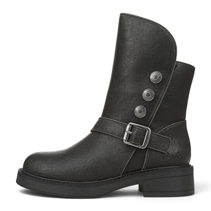 Blowfish Malibu Women's Black Faux Leather Winter Biker Boots - Venice-Cozy