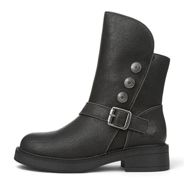 Blowfish Malibu Women's Black Faux Leather Winter Biker Boots - Venice-Cozy