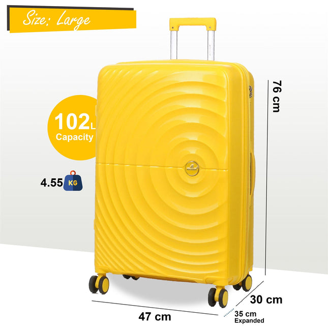 Expandable Hard Shell 8 Wheels Luggage Travel Cabin Suitcase Set