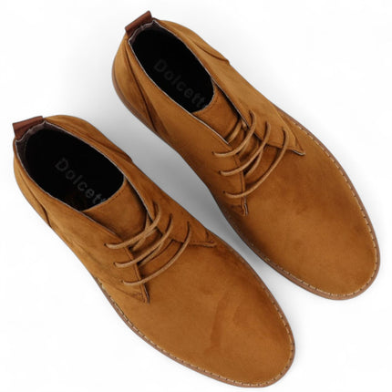 Men's Tan Premium Desert Style Suede Chukka Boots
