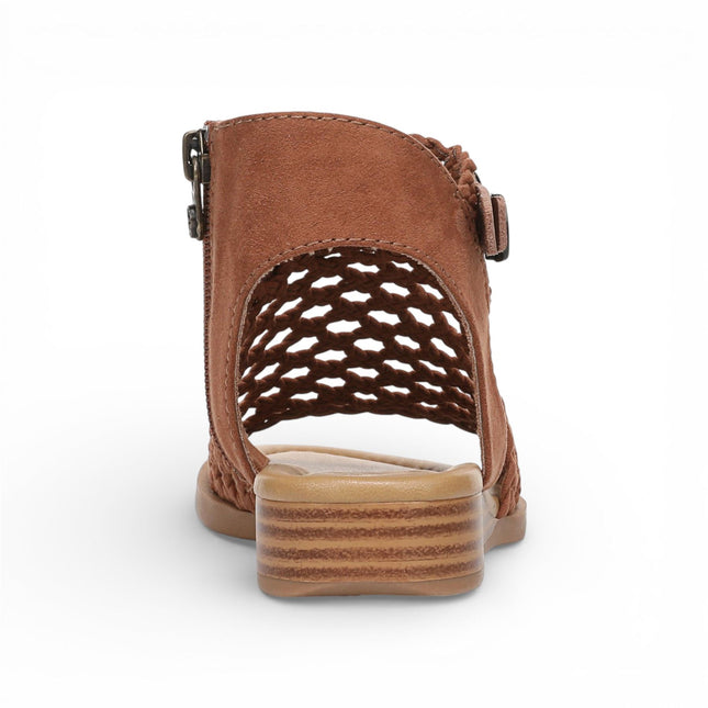 Blowfish Malibu Womens Cognac Brown Weave Micro Wedge Sandals - Anuella