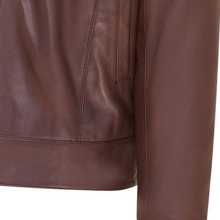 Mens Retro 100% Nappa Leather Harington Biker Jacket