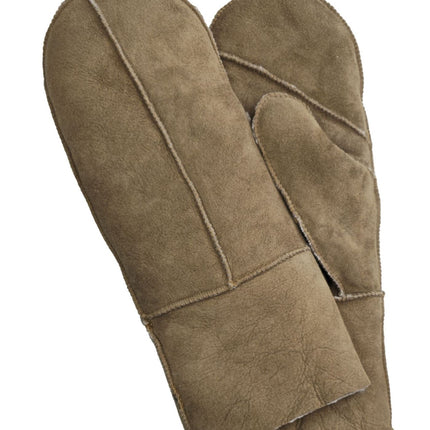 Infinity Leather Womens Tan Genuine Real Sheepskin Suede Mittens Warm Gloves