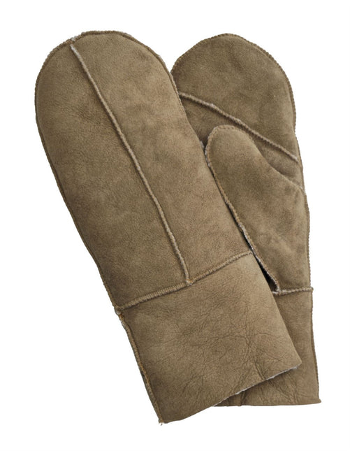 Infinity Leather Womens Tan Genuine Real Sheepskin Suede Mittens Warm Gloves