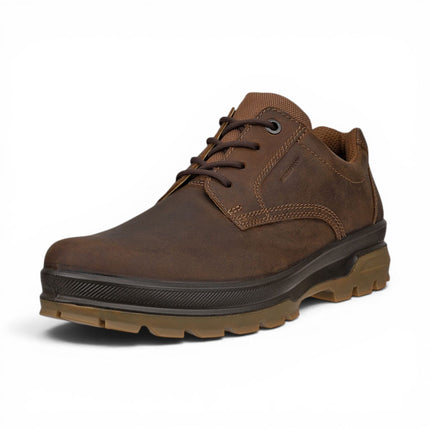 Ecco Men's Camel Brown Leather Waterproof Casual Shoes -  Rugged Track 25