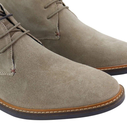Mens Sand Suede Lace Up Chukka Boots