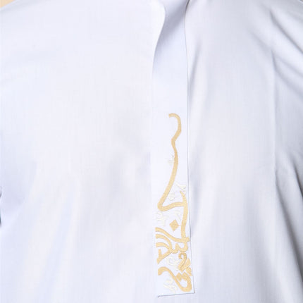 Men's White Thobe Arab Saudi Emirati Islamic Clothing Jubba Robe