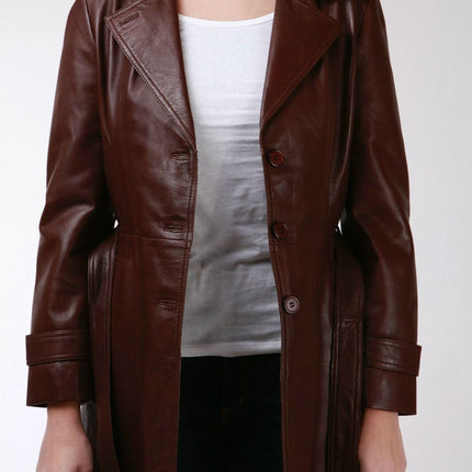 Womens 3/4 Length Trench Coat-Ranchi