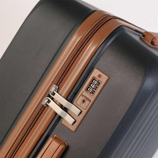 Strong Hard Shell Suitcase Set 8 Wheel Cabin Luggage Holiday Travel Case