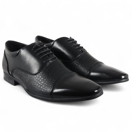 Men's Black Classic Lace-Up Brogue Formal Shoes