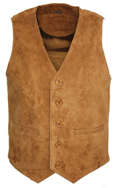Mens Classic Goat Suede Leather Waistcoat-Norwich