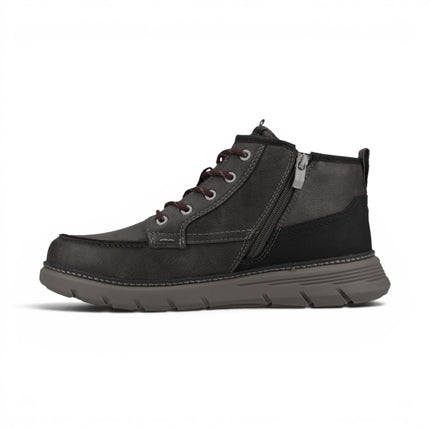 Bugatti Men's Grey Leather Lace-up Casual Ankle Boots - Pulau