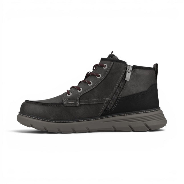 Bugatti Men's Grey Leather Lace-up Casual Ankle Boots - Pulau