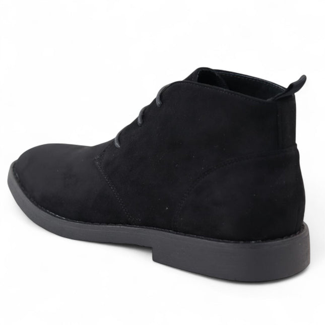 Men's Black Premium Desert Style Suede Chukka Boots