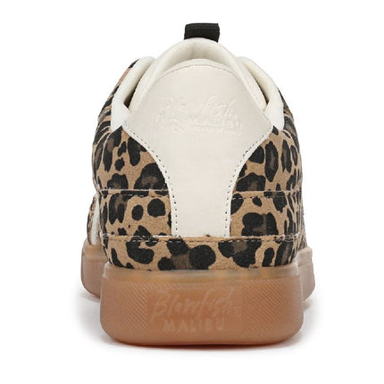 Blowfish Malibu Womens Leopard Brown Lace-Up Sneakers - Tastic