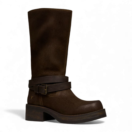 Windsorsmith Womens Brownie Suede Leather Mid-Calf High Western Riding Boots - Gotcha