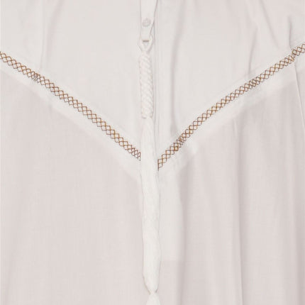 Men's Eid White Moroccan Thobe Robe Djellaba Ramadan Eid Jubba- HM10