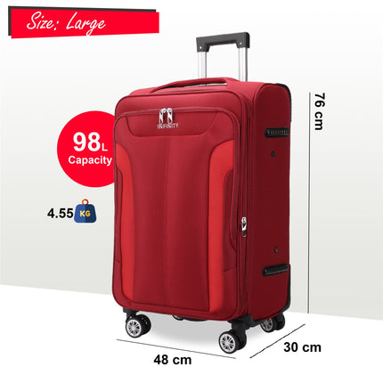 8 Wheel Lightweight Suitcase Luggage Travel Bags Set