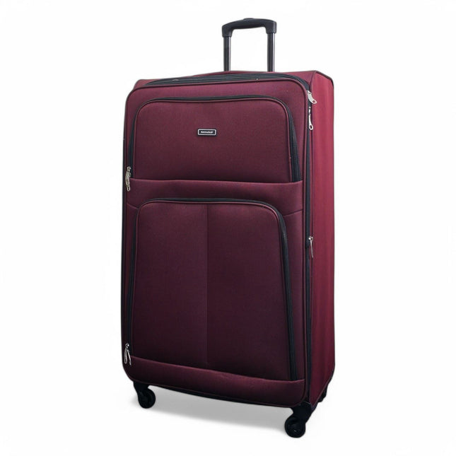 Expandable Soft Shell 4 Wheel Luggage Travel Cabin Suitcase Set Holiday Bags