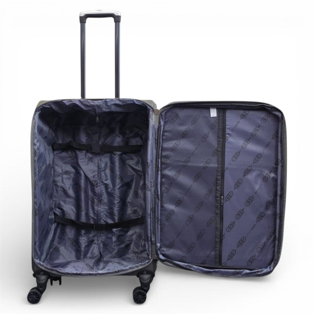 Soft Shell Lightweight Nylon Suitcase Set 4 Wheel Travel Case Holiday Bags