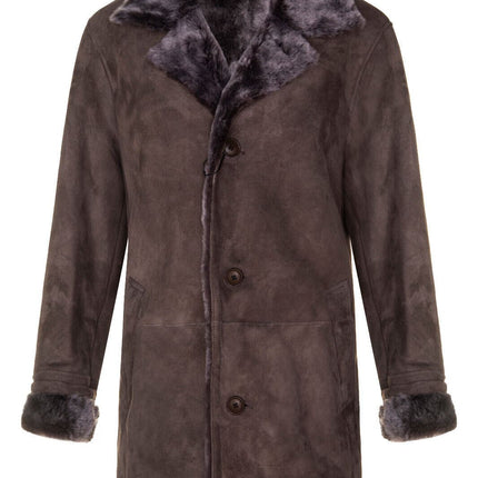Mens Sheepskin Classic Car Coat-Avondale