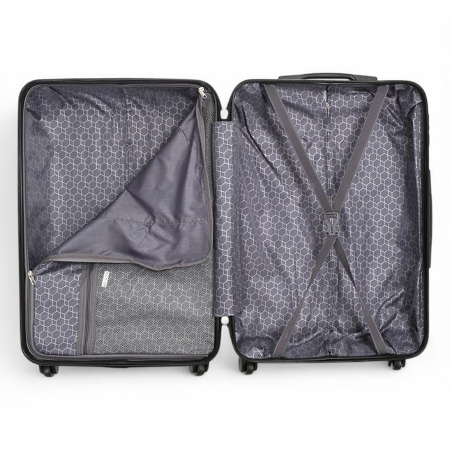 Hard Shell ABS 4 Wheels Luggage Travel Cabin Suitcase Set