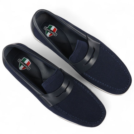 Men’s Navy Breathable Loafers Lightweight Slip-On