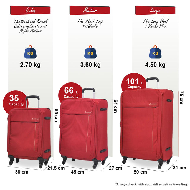 Lightweight Soft Casing Travel Luggage Suitcases