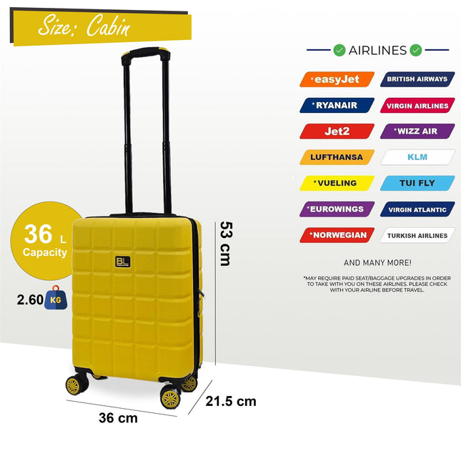 Hard Shell Classic 4 Wheel Travel Suitcase Set