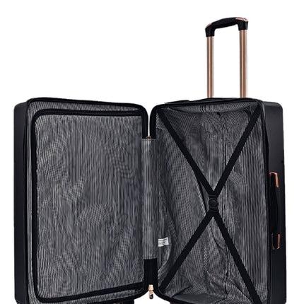 Lightweight Black Hard Shell ABS Suitcase Set Luggage Travel Cabin Case Bags