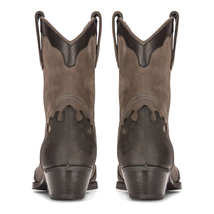 Men's Leather Western Boots Black Cuban Cowboy Winklepickers Classic Pointed