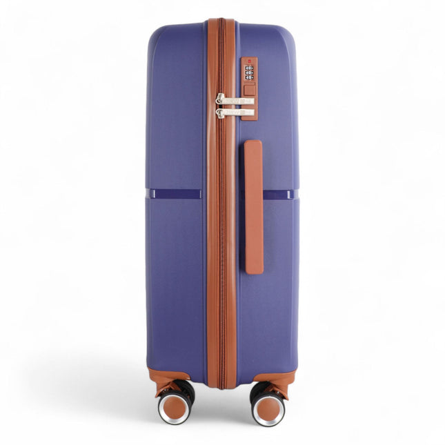 Strong Hard Shell Suitcase Set 8 Wheel Cabin Luggage Holiday Travel Case