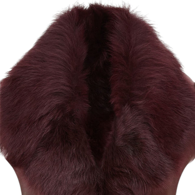 Women's Burgundy Red Toscana Shearling Nappa Leather Sheepskin Gilet - Parkes