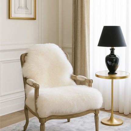 Genuine Ivory Sheepskin Natural Silky Soft Fluffy Real Wool Rug
