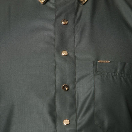 Men's Green Thobe Arab Saudi Emirati Islamic Clothing Jubba Robe