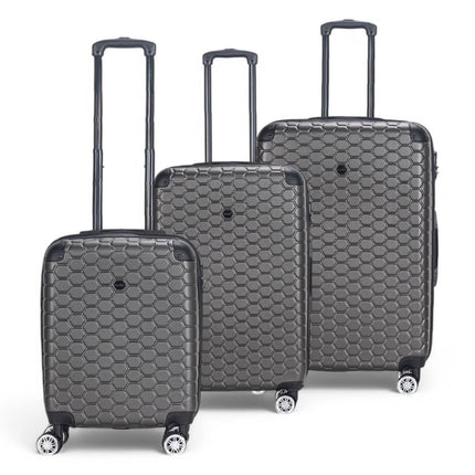 Hard Shell ABS 8 Wheel Luggage Travel Cabin Holiday Bags Suitcase Set