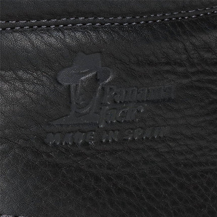 Panama Jacks Men's Black P03 Aviator Leather Combat Boots
