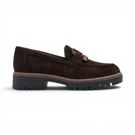 Tamaris Women's Brown Suede Leather Loafer Casual Shoes - 24722-43