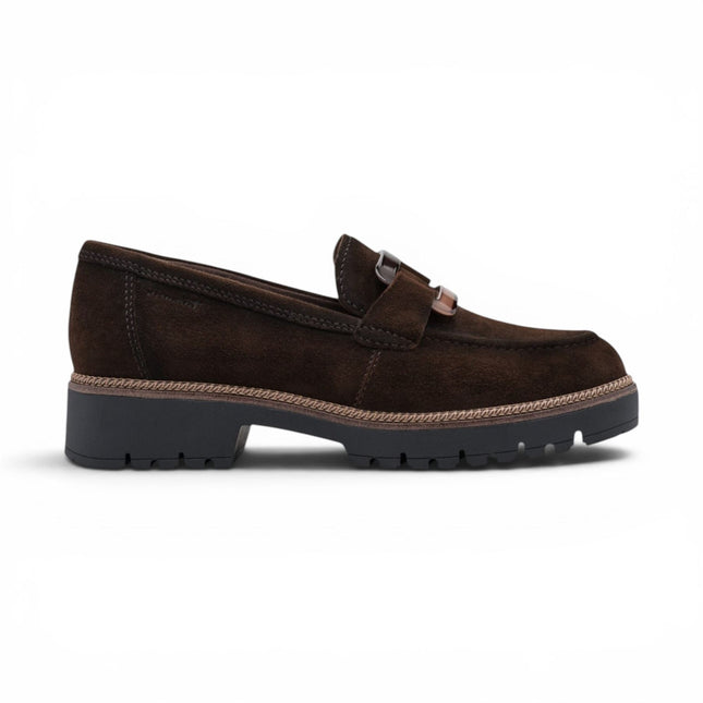 Tamaris Women's Brown Suede Leather Loafer Casual Shoes - 24722-43