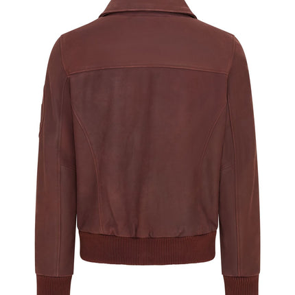 Men's A2 US Airforce Cowhide Aniline Leather Bomber Jacket