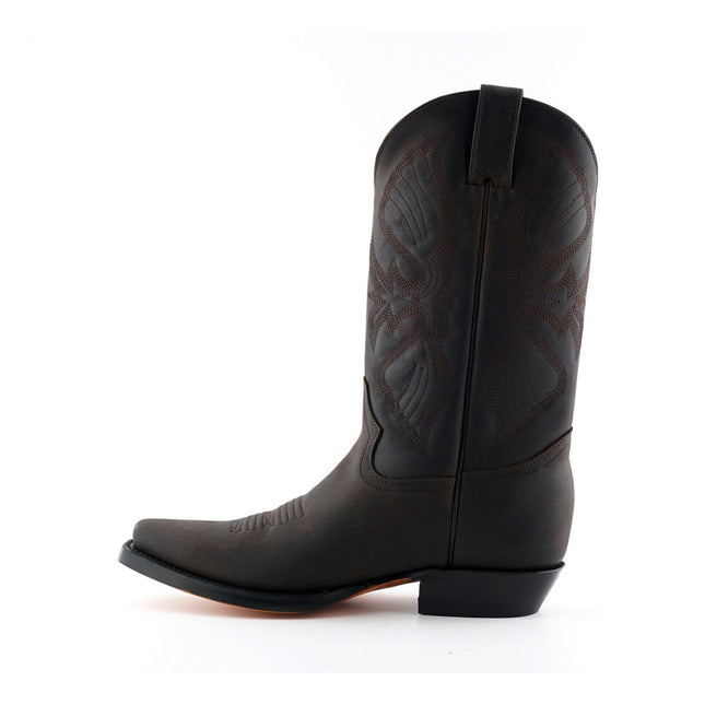 Grinders Mens Brown Cowboy Leather Boots - Louisiana