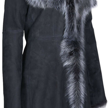 Womens Toscana Sheepskin Suede Trench Coat-Tbilisi