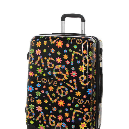 Hard Shell Printed Dual 4 Wheel Luggage Suitcase