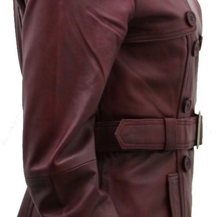 Womens Nappa Leather Trench Coat-Mosul