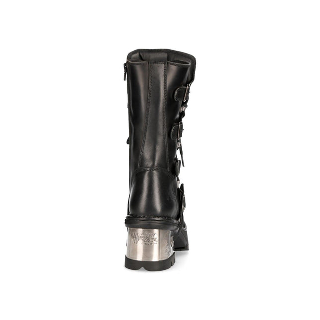 New Rock Women’S Leather Gothic Mid-Calf Boots - 373-S33