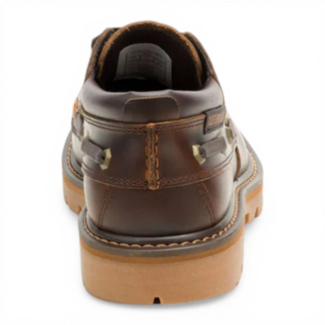 CAT (Caterpillar) Mens Tan Brown Leather Low-Cut Boots - Colorado Boat Lo