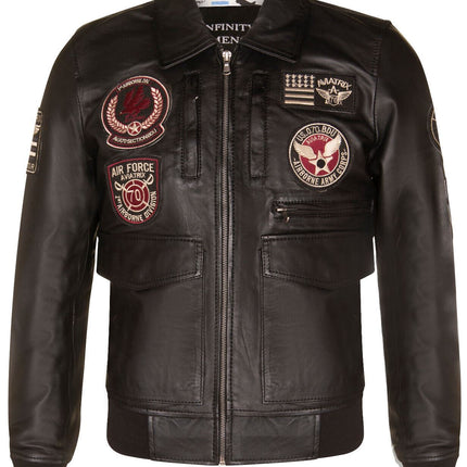 Mens Leather Air Force Bomber Jacket - Dublin