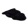 Genuine Black Sheepskin Natural Silky Soft Fluffy Real Wool Rug
